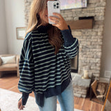 Navy & Sage Breely Sweatshirt