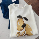 Cream Lemonade Stand Sweater