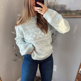 Frosted Mint Jacquard Sweater