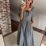 Navy & Cream Dellah Midi Dress