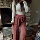 Dream Chaser Crimson Gauze Pant