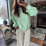 Pastel Mint Lena Cozy Sweatshirt