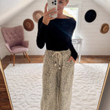 Milk Tea Spotted Print Pants