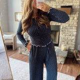 Navy Stassie Top