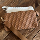 Emma Brown Woven Clutch Wristlet IN STORE