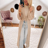 Oatmeal Pointelle Crochet Knit IN STORE