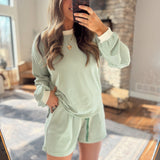 Green Happy Lines Pullover
