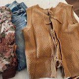 Caramel Emersyn Tie Back Sweater Vest