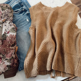 Caramel Emersyn Tie Back Sweater Vest
