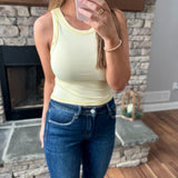 Shining Bright Pale Yellow Tank Top