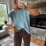 Sky Brushed Knit Sweater Top