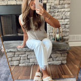 Mia Gazell Natural & White Sandal