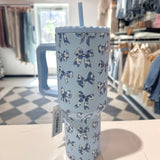 Light Blue Coquette Bows 38oz Tumbler