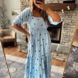 Denim Blue Heaven Sent Floral Maxi Dress