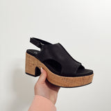 Miss Carley Black Chunky Heel