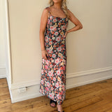 Precious Poetry Black Floral Maxi
