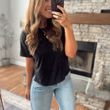 Black Oversized Bamboo Tee