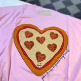Pink Pizza Heart Graphic Tee