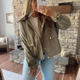 Olive Vessie Barn Jacket