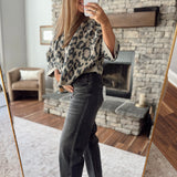 Mica Black Eel Barrel Leg Denim