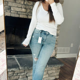 Judy Blue Medium Wash MR Destroyed & Released Hem Bootcut