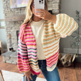 Cream Happy Hues Cardigan