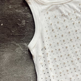 Off White Glitz and Glam Pearl Tank