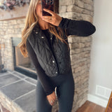 Black Quilted Comfort Vest