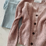 Chill Day Mauve V-Neck Button Down Cardi