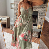 Sage Where Flowers Grow Maxi Dress