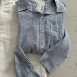 Deep Indigo Perfect Pinstripe Cotton Button Up