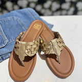 June Braided Gold Sandal