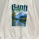 Banff National Park Cream Graphic Crew IN STORE