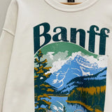 Banff National Park Cream Graphic Crew IN STORE
