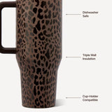 HydroJug Traveler 40oz - Brown Leopard