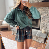 Brown Borrowed Plaid Shorts