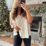 Fool For You Ivory Sequin Top