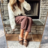 Chocolate Abie Pointed Toe Mule