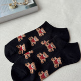 Black Cute Teddy Bear Socks
