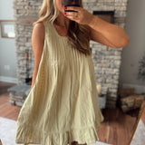 Light Olive Cassian Mini Dress
