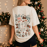 Take Me To The North Pole Ivory Mock Neck Tee