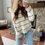 Cream & Blue Vonda Sweater