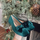 Evergreen Velvet Sugar Rush Flats