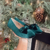 Evergreen Velvet Sugar Rush Flats