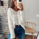 Thinking Out Loud Cream Open-Knit Sweater