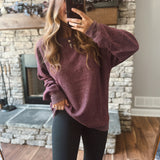 Dark Cherry Marlow Oversized Crewneck