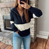 Navyline Colorblock Quarter Zip