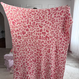 BIRDIE Blanket in Pink Party Leopard