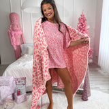 BIRDIE Blanket in Pink Party Leopard