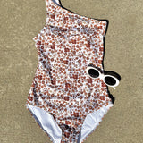 Floral One Piece One Shoulder Swimsuit